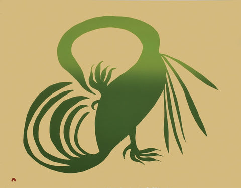 2024 PRINT by OOLOOSIE SAILA  *Preening Loon 9* (Tuulik Sululiriju)