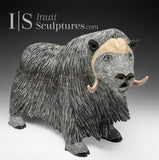 14" SIGNATURE Muskox by Lucassie Ikkidluak *Full of Heart*