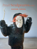 11" Eskimo Hockey Player by the Late Samonie Toonoo *He Shoots... He Doesn't Score!*