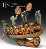 23" BENCHMARK Umiak Boat with Passengers by Abraham Ruben *High Hopes*