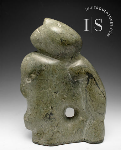 VINTAGE 12" Two Faces  by Arnasuk Qayuaryuk *Twin Flames*