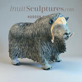 14" SIGNATURE Muskox by Lucassie Ikkidluak *Full of Heart*