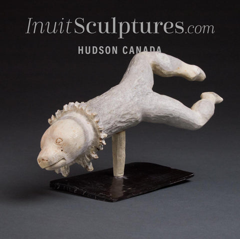 VINTAGE 11" Bear Shaman Transformation by Gideon Qauqjuaq *Clowning Around*