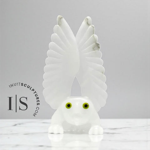 14" Owl by Toonoo Sharky *White Cliff*