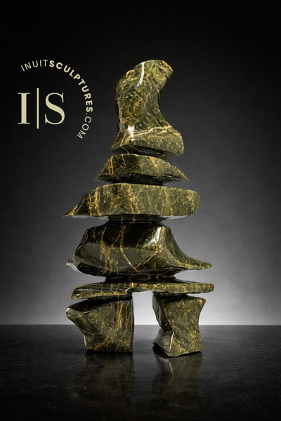 9" Inukshuk by Isaac Oqutaq *Chris The Tree*