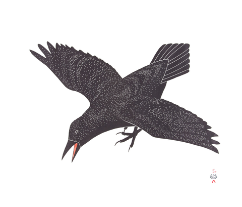 2019 Special Release Print by KANANGINAK POOTOOGOOK *Raven's Alarm 2001*