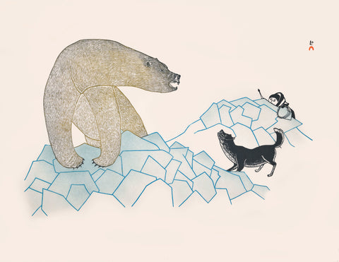 2018 PRINT Spring Release by KANANGINAK POOTOOGOOK *Wary Hunter 1988*