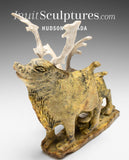 VINTAGE 9" SIGNATURE Caribou by Pavinak Petaulassie *Tundra Love* CURATOR'S CHOICE