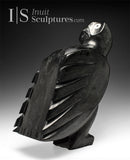 14" SIGNATURE Owl by Sam Qiatsuk *Just Look Over Your Shoulder Baby*