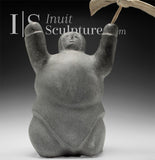 VINTAGE 16" Mother Child and Bird by Tuna Iqulik *Lazy Days in Baker Lake*