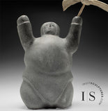 VINTAGE 16" Mother Child and Bird by Tuna Iqulik *Lazy Days in Baker Lake*