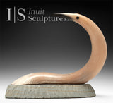 14"  Muskox Horn Crane by Charlie Ookpik *Poised*