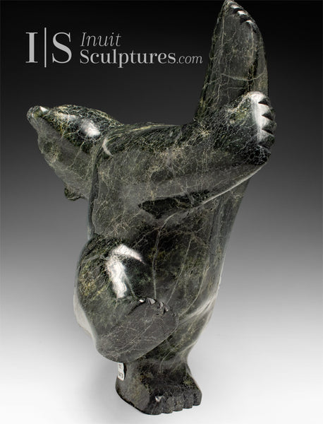 14" SIGNATURE Dancing Bear by Elite Carver Nuna Parr *Corkscrew*