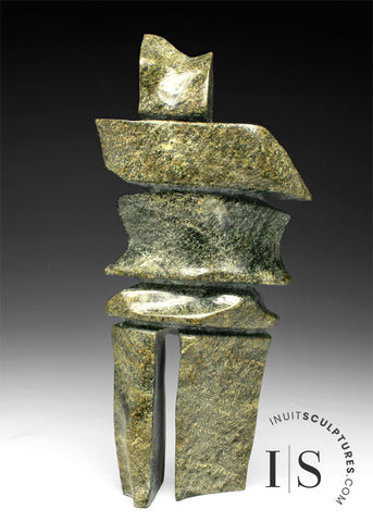 12" Inukshuk by Isa Oqutaq  *The Thinker*