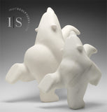 19" Limited Edition Dancing Bear by Johnny Manning (Italian Marble)