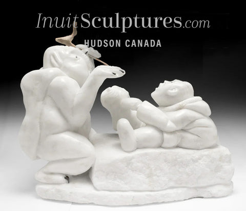 19" Shaman & Boy by Manasie Akpaliapik *Child's Play*