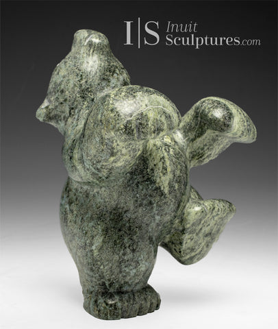 6" Dancing Bear by Markoosie Papigatok *Green Bean*
