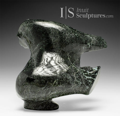 10” SIGNATURE Arched Back Dancing Bear by Nuna Parr *Black Opal* WITHIN REACH$$