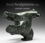 10” SIGNATURE Arched Back Dancing Bear by Nuna Parr *Black Opal* WITHIN REACH$$