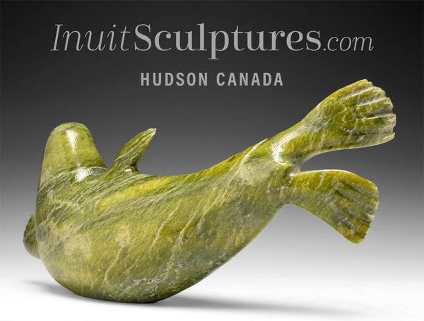 11" Basking Seal by the late Suati Qimirpik *Two Tail Fins Clapping*