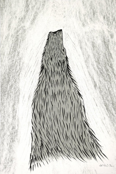 2023 Special Christmas Print by QUVIANAQTUK PUDLAT *Wolf In The Mist 2023*