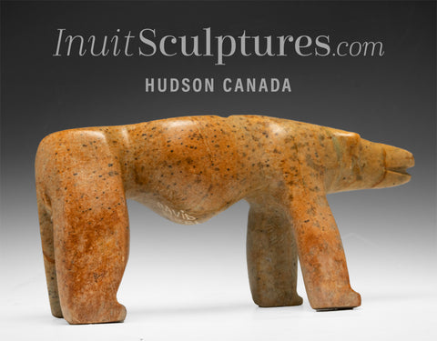VINTAGE 10" Bear by David Ruben Piqtoukun *Blood Orange*