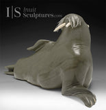 14" SIGNATURE Walrus by  Jimmy Iqaluq *Strike a Pose*