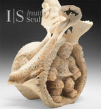 14" Bowhead Whalebone Collage by Jamesie Alivaktuk *Sheltered*