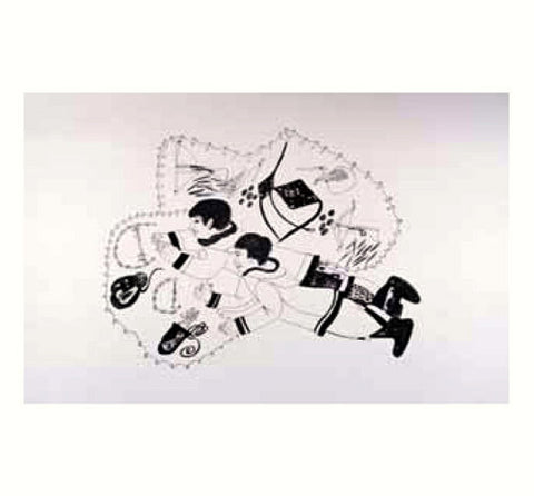 1993 INUGAKTUUK (BONE GAME) by Mayoreak Ashoona