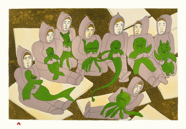 2022 PRINT Dorset Collection by SHUVINAI ASHOONA *Caring For Creatures*