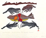 1981 DOGS EAT THE SEAL by Pitseolak Ashoona