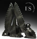 21" Owl Family by Adamie Qaumagiaq *Hands Up!*