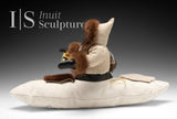 16" Inuk in Kayak Textile Art by Dianne K. *Flotilla*