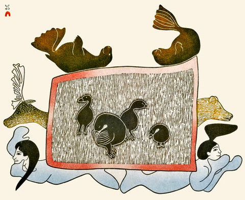 1984 LAND AND SEASCAPE by Mayoreak Ashoona