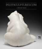 22" Mother bear hugging her cubs by World Famous Manasie Akpaliapik