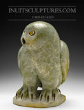 13" Green Owl by World Famous Manasie Akpaliapik