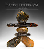 9" Masterful Inukshuk by Paul Bruneau
