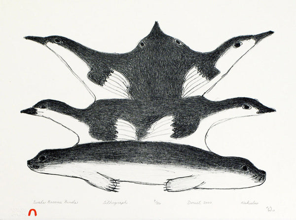 2000 SEALS BECOME BIRDS by Kakulu Saggiaktok