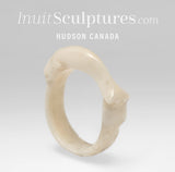 Men's Size 9 Ivory Ring by Lucassie Nakoolak *Circle of Life*