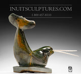 20" Double tusk Narwhal by Master Ishulutaq