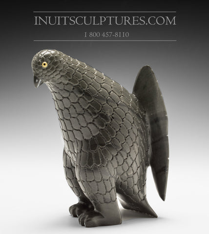 7" Ptarmigan Bird by Master Carver Jimmy Iqaluq