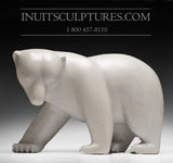 Masterpiece 330 lbs Black Walking Bear by Joe Jaw Ashoona