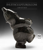 10" Dark Dancing Bear by Markoosie Papigatok